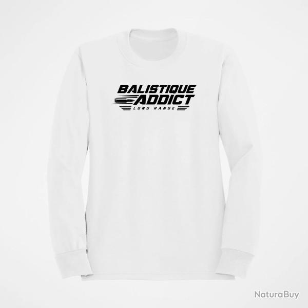 Sweat Tir Sportif Balistique Addict Blanc