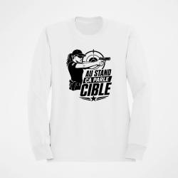 Sweat Tir Sportif Au stand, &ccedil;a parle cible Blanc