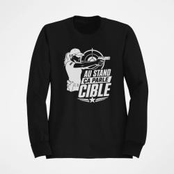 Sweat Tir Sportif Au stand, &ccedil;a parle cible Noir