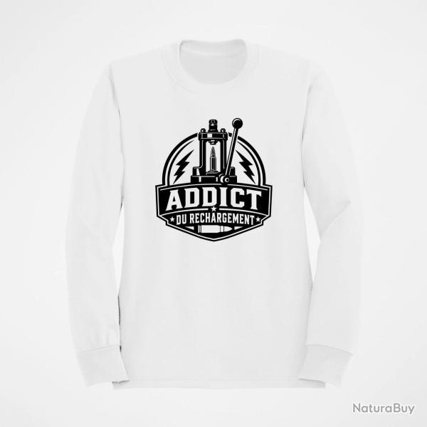 Sweat Tir Sportif Addict du rechargement Blanc