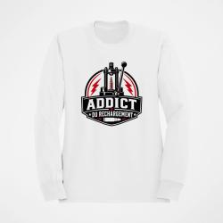Sweat Tir Sportif Addict du rechargement Blanc / Orange