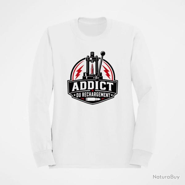 Sweat Tir Sportif Addict du rechargement Blanc / Orange