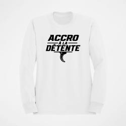 Sweat Tir Sportif Accro &agrave; la d&eacute;tente Blanc