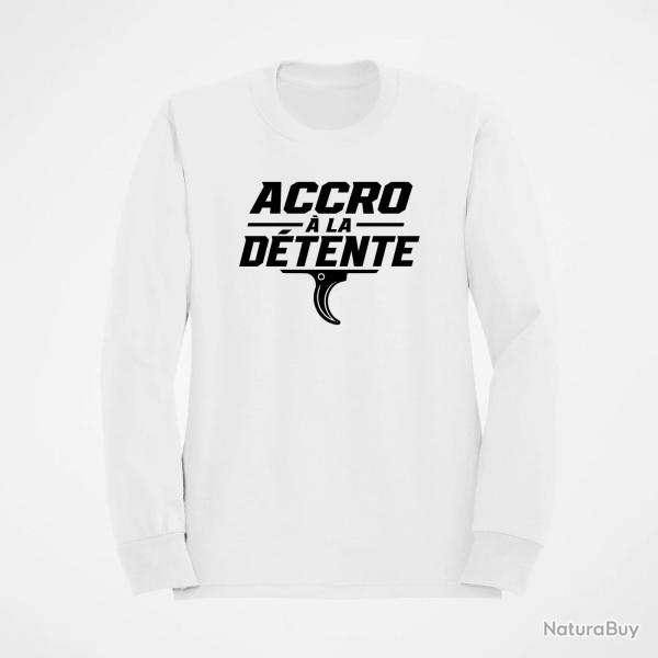 Sweat Tir Sportif Accro � la d�tente Blanc