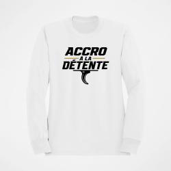 Sweat Tir Sportif Accro &agrave; la d&eacute;tente Blanc / Orange