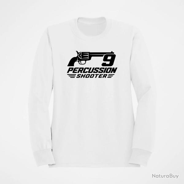 Sweat Tir Sportif 9 Percussion Shooter Revolver Blanc
