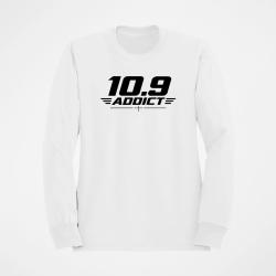 Sweat Tir Sportif 10.9 Addict Typographie Blanc