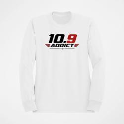 Sweat Tir Sportif 10.9 Addict Typographie Blanc / Orange