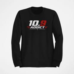 Sweat Tir Sportif 10.9 Addict Typographie Noir / Orange