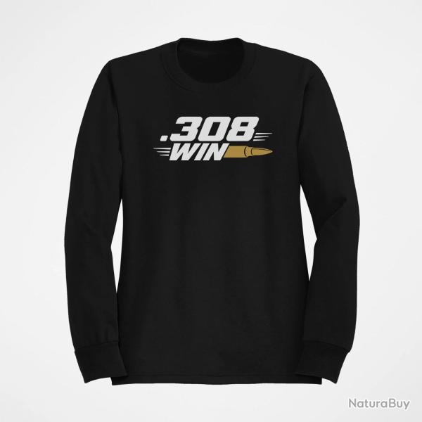 Sweat Tir Sportif .308 Win Cartouche Noir / Orange