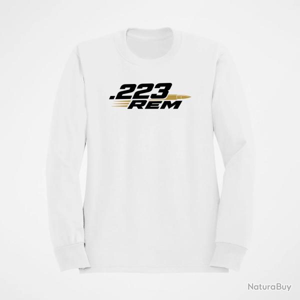 Sweat Tir Sportif .223 Rem Cartouche Blanc / Orange