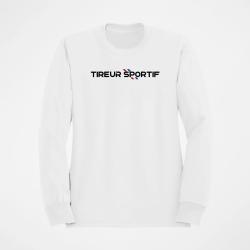 Sweat Tireur Sportif Drapeau Fran&ccedil;ais Blanc