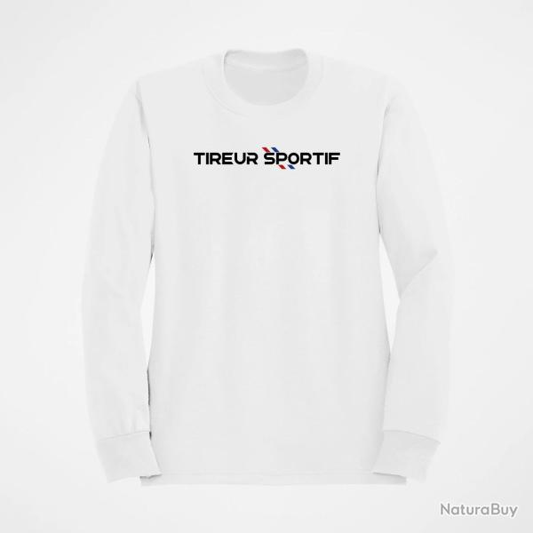 Sweat Tireur Sportif Drapeau Fran�ais Blanc