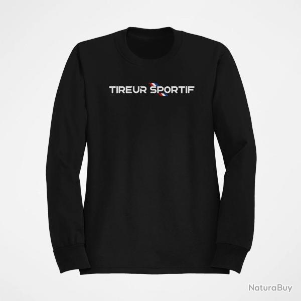 Sweat Tireur Sportif Drapeau Fran�ais Noir