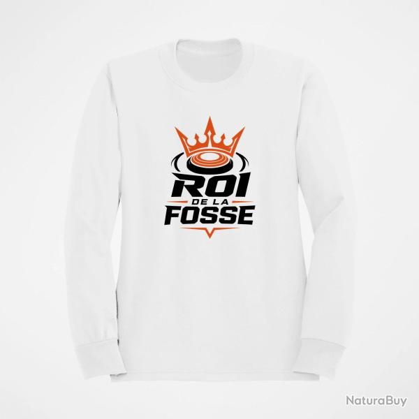 Sweat Ball Trap Roi de la fosse Tireur sportif Blanc / Orange