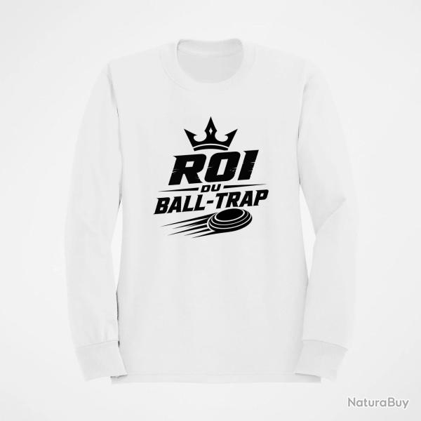 Sweat Ball Trap Roi du Ball Trap Couronne Blanc
