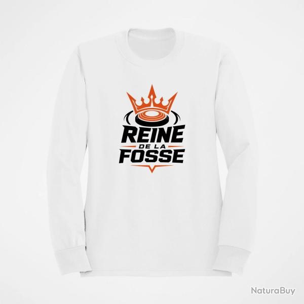 Sweat Ball Trap Reine de la fosse Tireuse sportive Blanc / Orange
