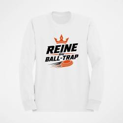 Sweat Ball Trap Reine du Ball Trap Couronne Blanc / Orange