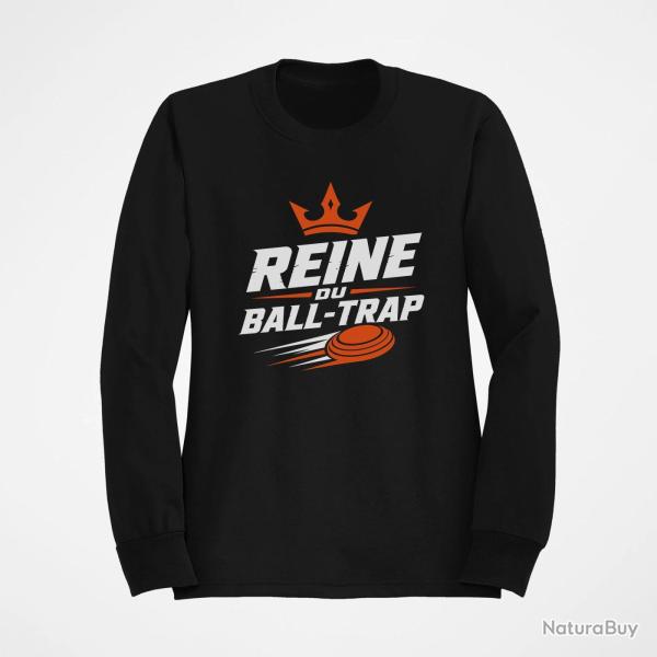 Sweat Ball Trap Reine du Ball Trap Couronne Noir / Orange