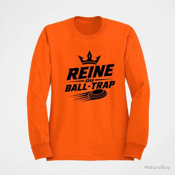 Sweat Ball Trap Reine du Ball Trap Couronne Orange