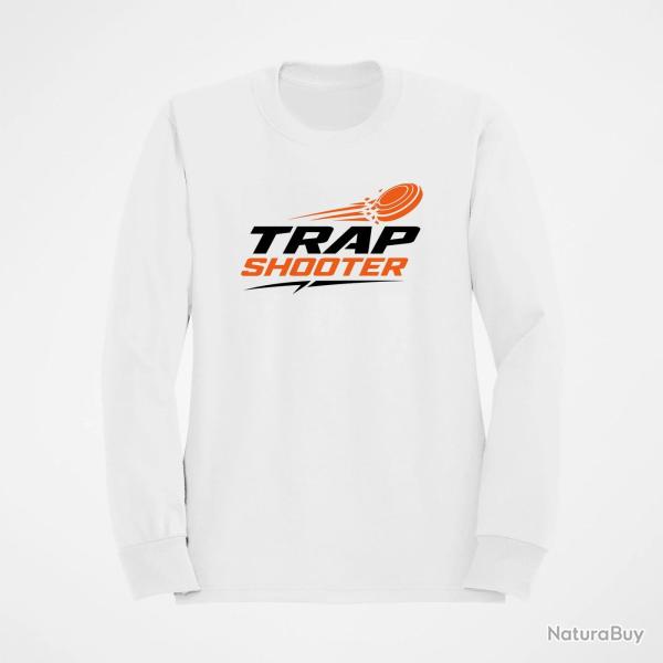 Sweat Ball Trap Trap Shooter Fusil sportif Blanc / Orange