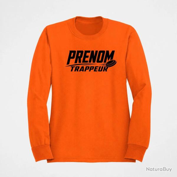 Sweat Ball Trap Pr�nom personnalis� Trappeur Orange