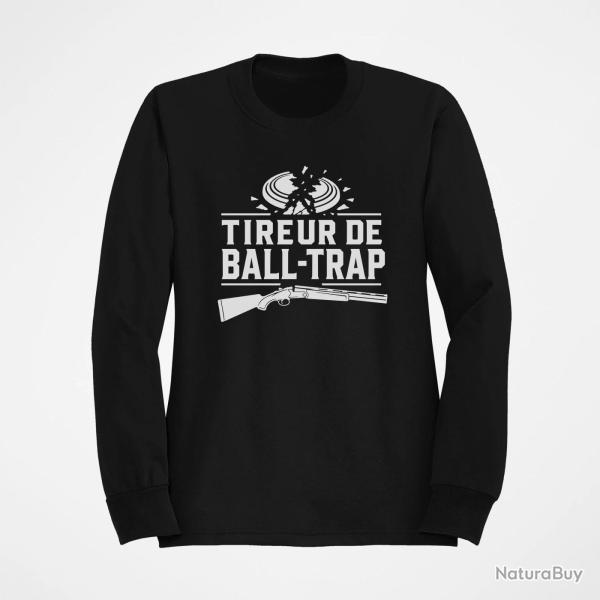 Sweat Ball Trap Tireur sportif Fusil et �clats Noir
