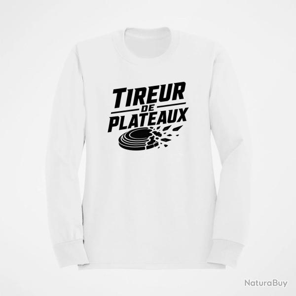 Sweat Ball Trap Tireur de plateaux Badge sportif Blanc