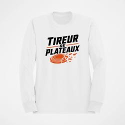 Sweat Ball Trap Tireur de plateaux Badge sportif Blanc / Orange