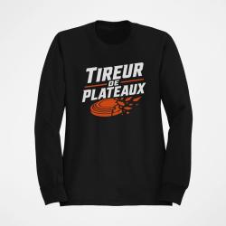 Sweat Ball Trap Tireur de plateaux Badge sportif Noir / Orange