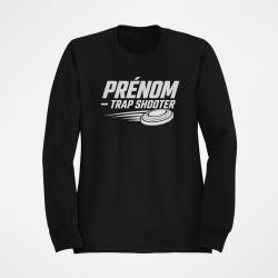 Sweat Ball Trap Pr&eacute;nom personnalis&eacute; Trap Shooter Noir