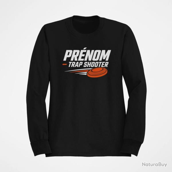 Sweat Ball Trap Pr�nom personnalis� Trap Shooter Noir / Orange