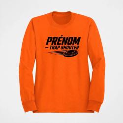 Sweat Ball Trap Pr&eacute;nom personnalis&eacute; Trap Shooter Orange