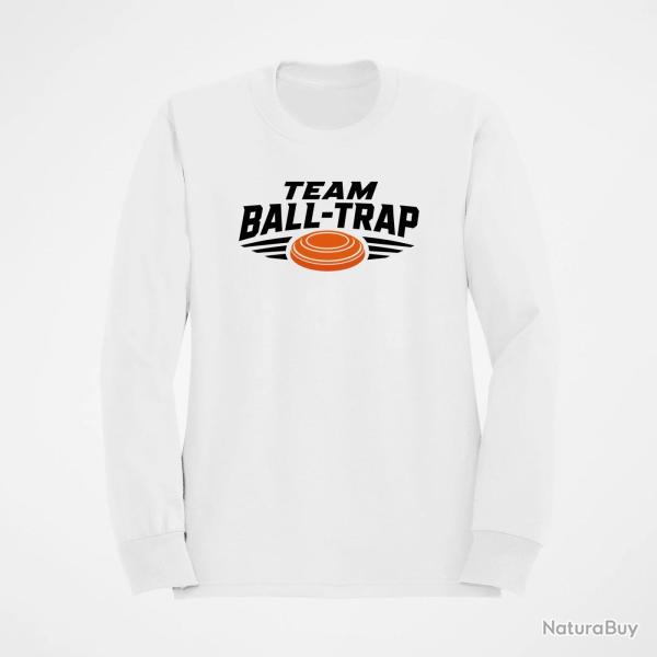 Sweat Ball Trap Team comp�tition Blason plateau Blanc / Orange