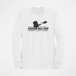 Sweat Ball Trap Passion France Fusil superpos&eacute; Blanc