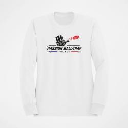Sweat Ball Trap Passion France Fusil superpos&eacute; Blanc / Tricolore