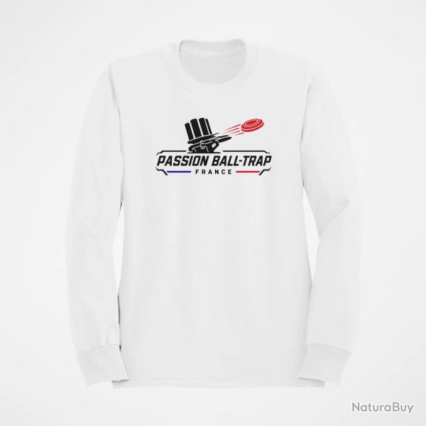 Sweat Ball Trap Passion France Fusil superpos� Blanc / Tricolore
