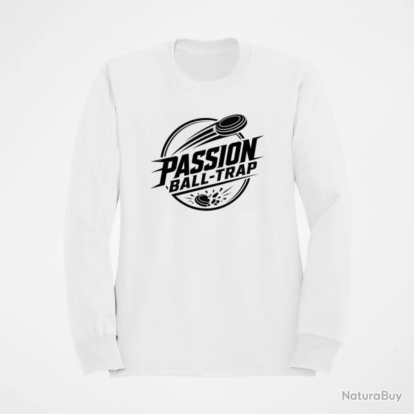 Sweat Ball Trap Passion Ball Trap Logo tireur Blanc