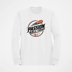Sweat Ball Trap Passion Ball Trap Logo tireur Blanc / Orange