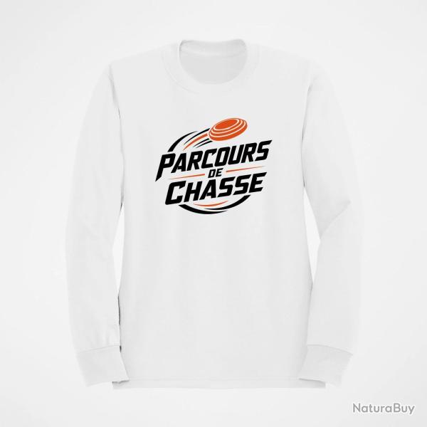 Sweat Ball Trap Parcours de chasse Tireur Sporting Blanc / Orange