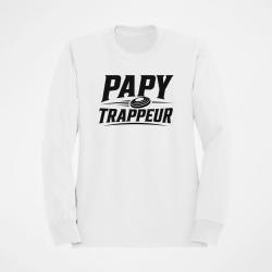 Sweat Ball Trap Papy trappeur Cadeau passion Blanc