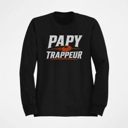 Sweat Ball Trap Papy trappeur Cadeau passion Noir / Orange