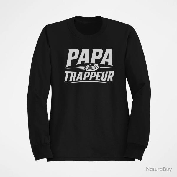 Sweat Ball Trap Papa trappeur Cadeau personnalis� Noir