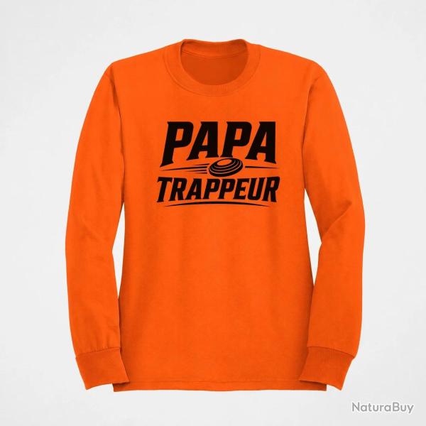 Sweat Ball Trap Papa trappeur Cadeau personnalis� Orange