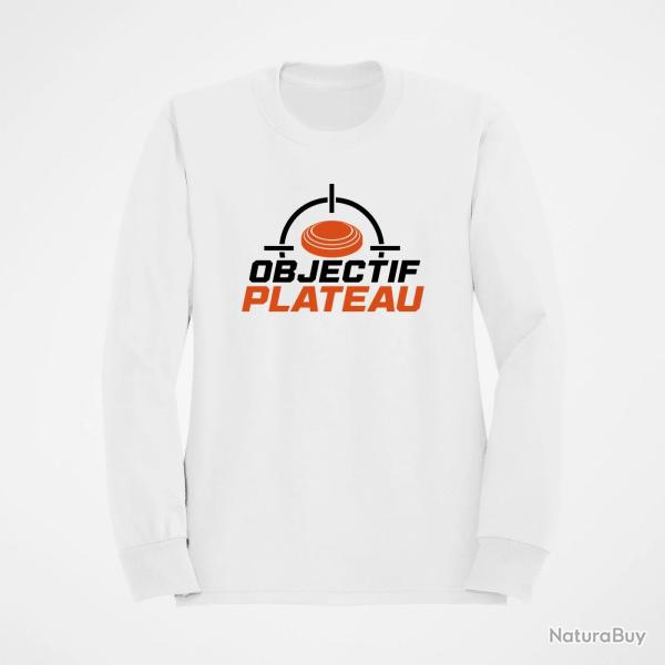 Sweat Ball Trap Objectif plateau Dans le viseur Blanc / Orange