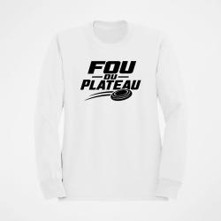 Sweat Ball Trap Fou du plateau Typographie Blanc