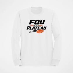 Sweat Ball Trap Fou du plateau Typographie Blanc / Orange