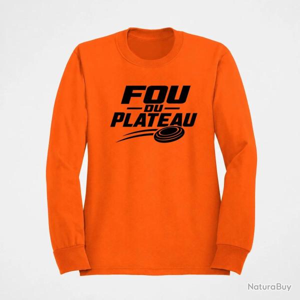 Sweat Ball Trap Fou du plateau Typographie Orange