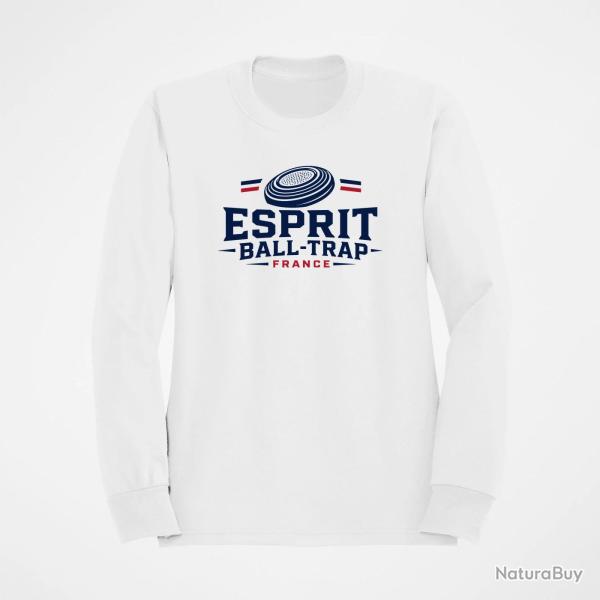 Sweat Ball Trap Esprit France Badge plateau Blanc / Tricolore