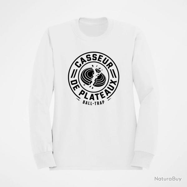Sweat Ball Trap Casseur de plateaux Cocarde fran�aise Blanc